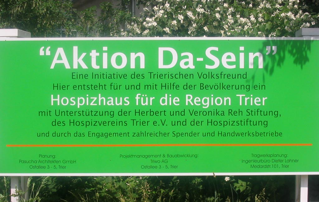 Hospiz Aktion DA_SEIN mit dem Trierischen Volksfreund