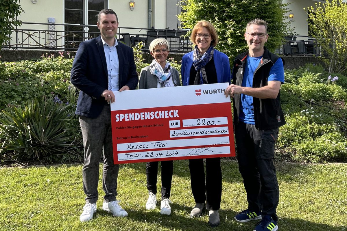 Spende der Firma Würth 2024 an das Hospiz Trier